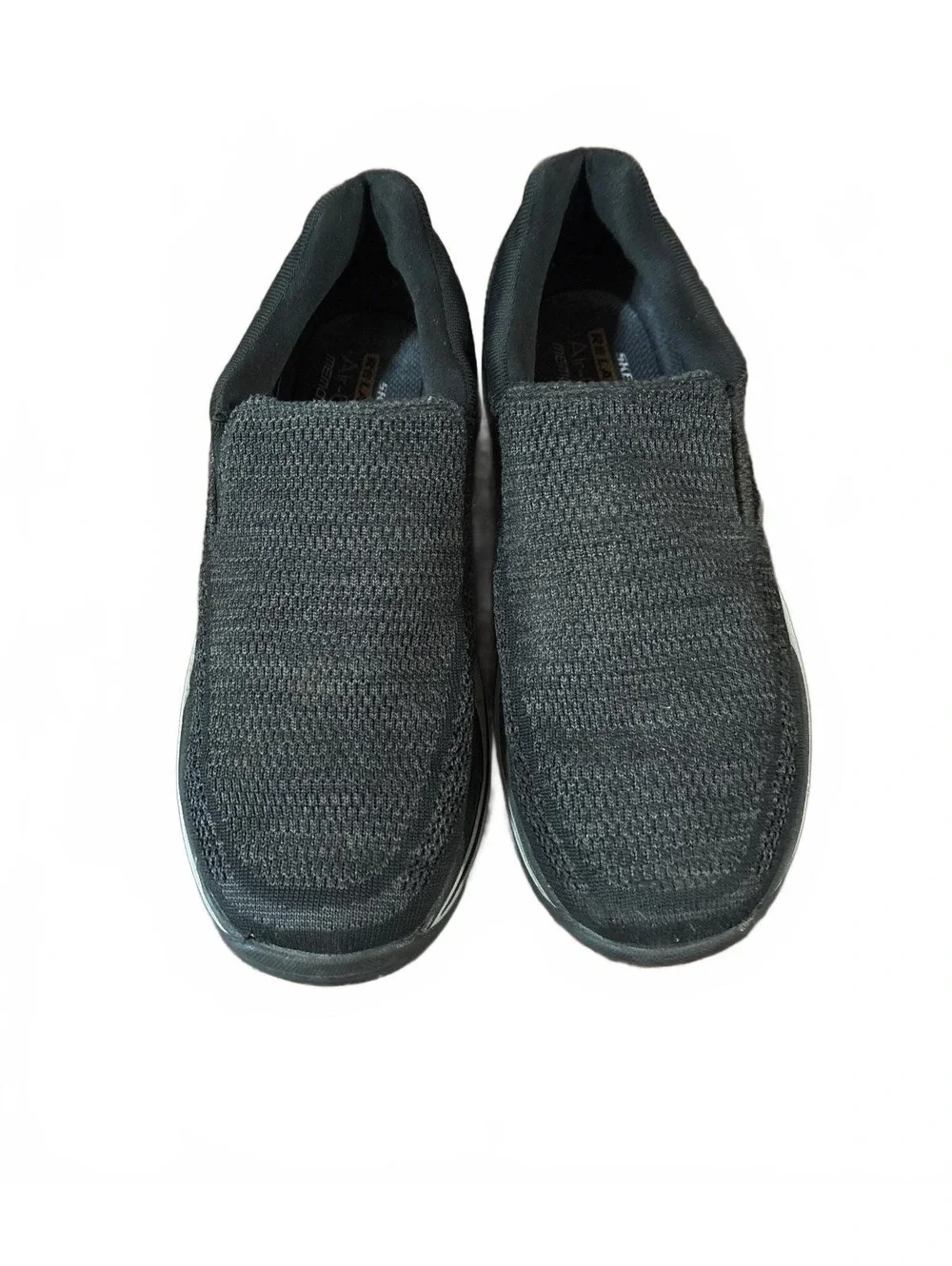 Skechers Relaxed Fit Men’s 11 Expected Gomel Slip On Loafers Black Charcoal Knit